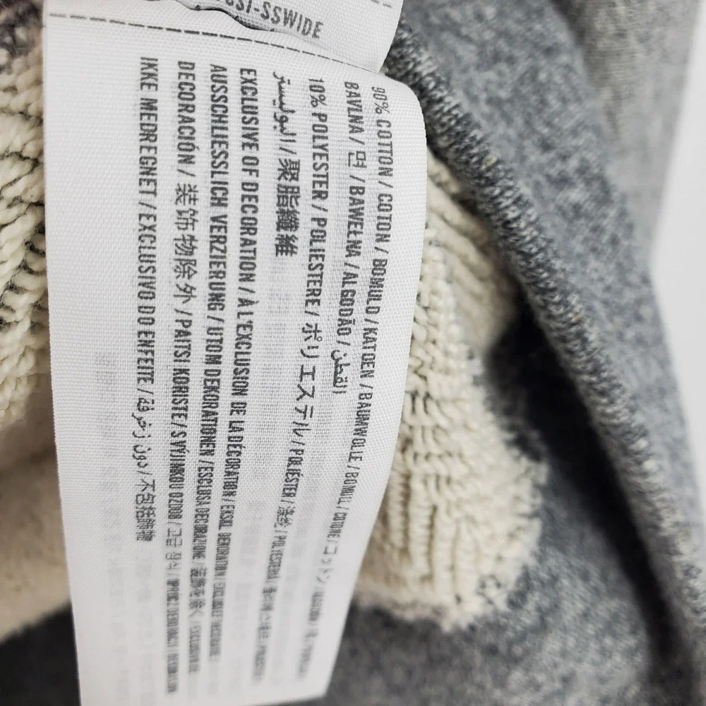Abercrombie‎ Fitch Men Gray Herringbone Shawl Collar Cardigan Sweater Y2K Medium